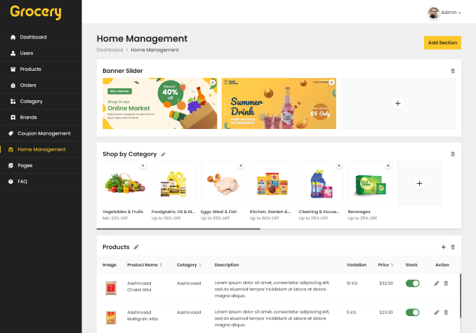 Admin Dashboard