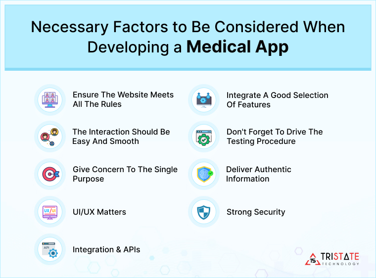 Necessary Factors to Be Considered When Developing a Medical App